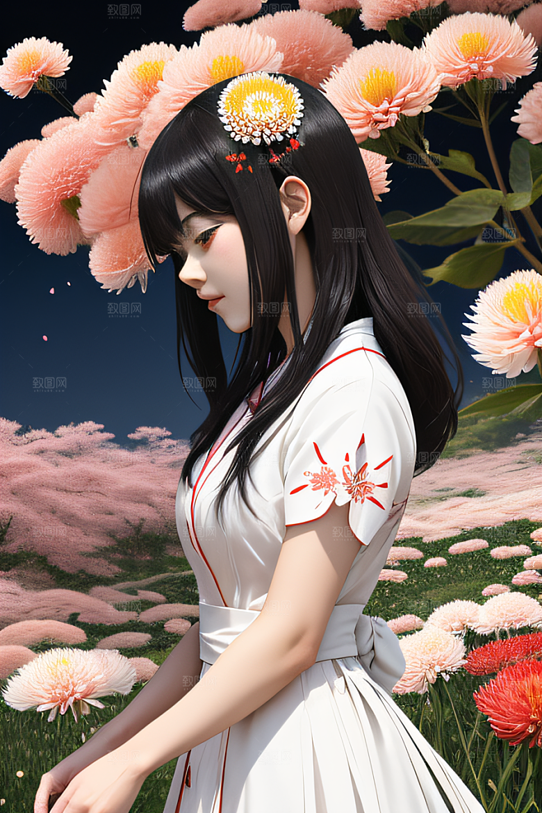 红花倒刺忠诚与纯洁的高清日本动画之美