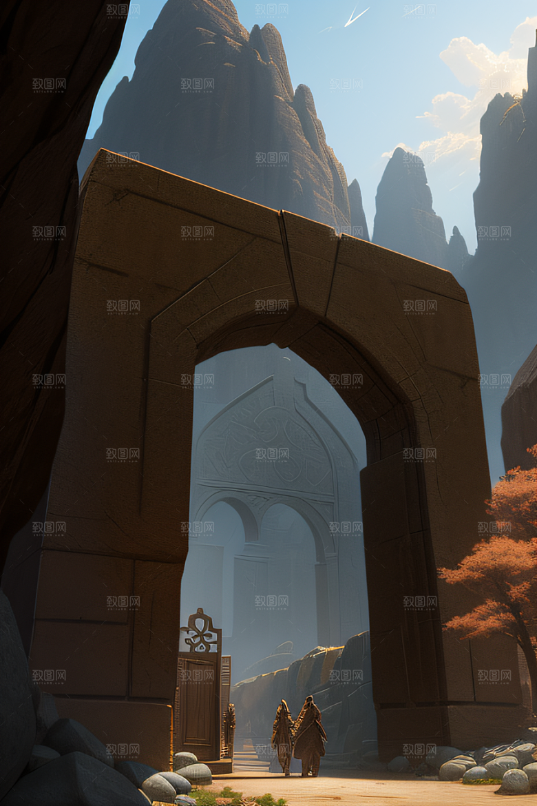神秘大门神奇入口的跨维度通道