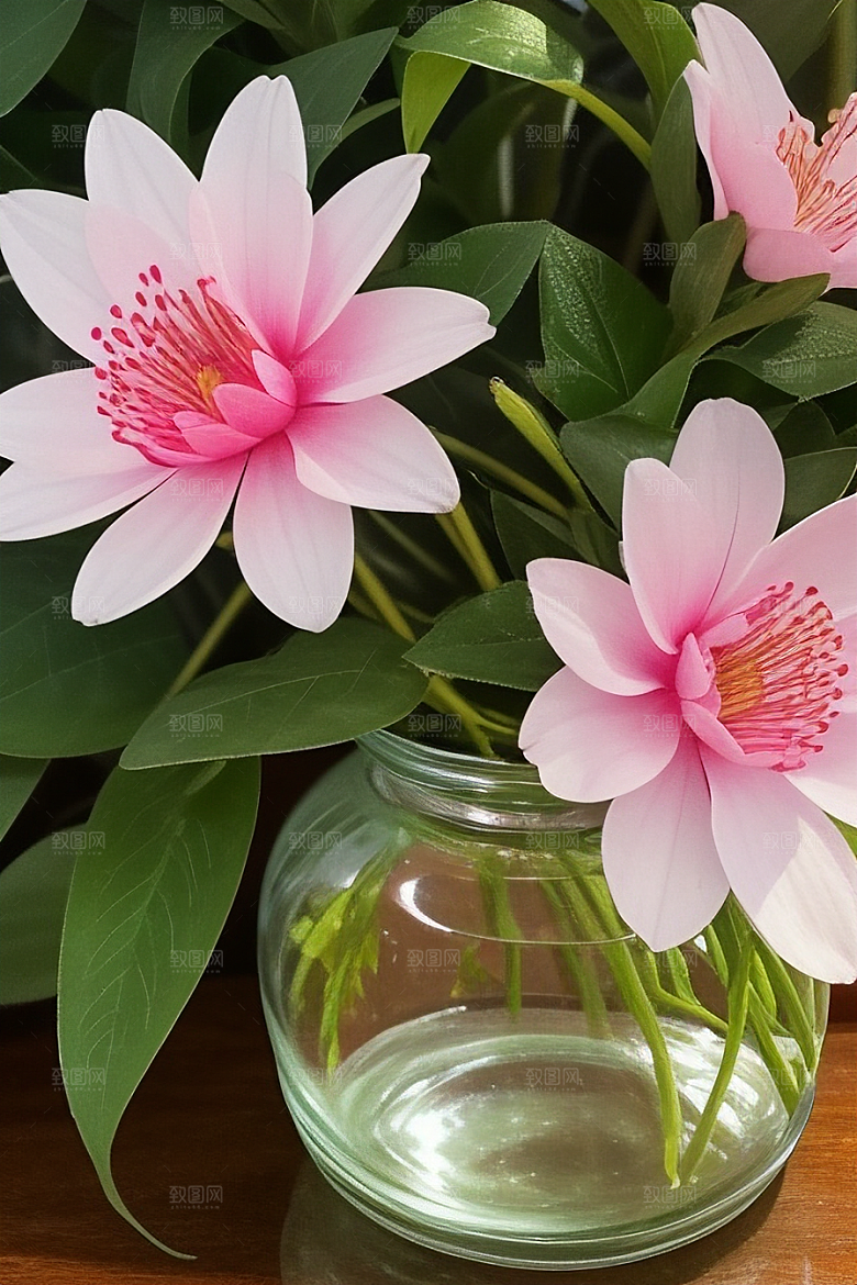绿瓶插花自然与艺术的和谐共舞