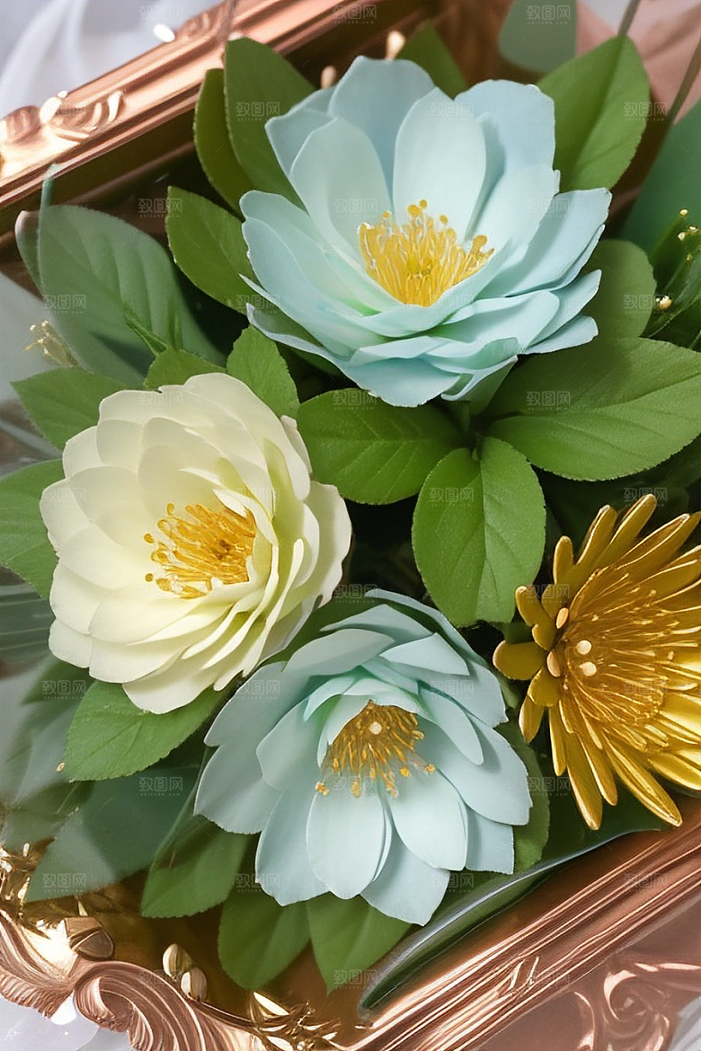 绿瓶插花的艺术之美