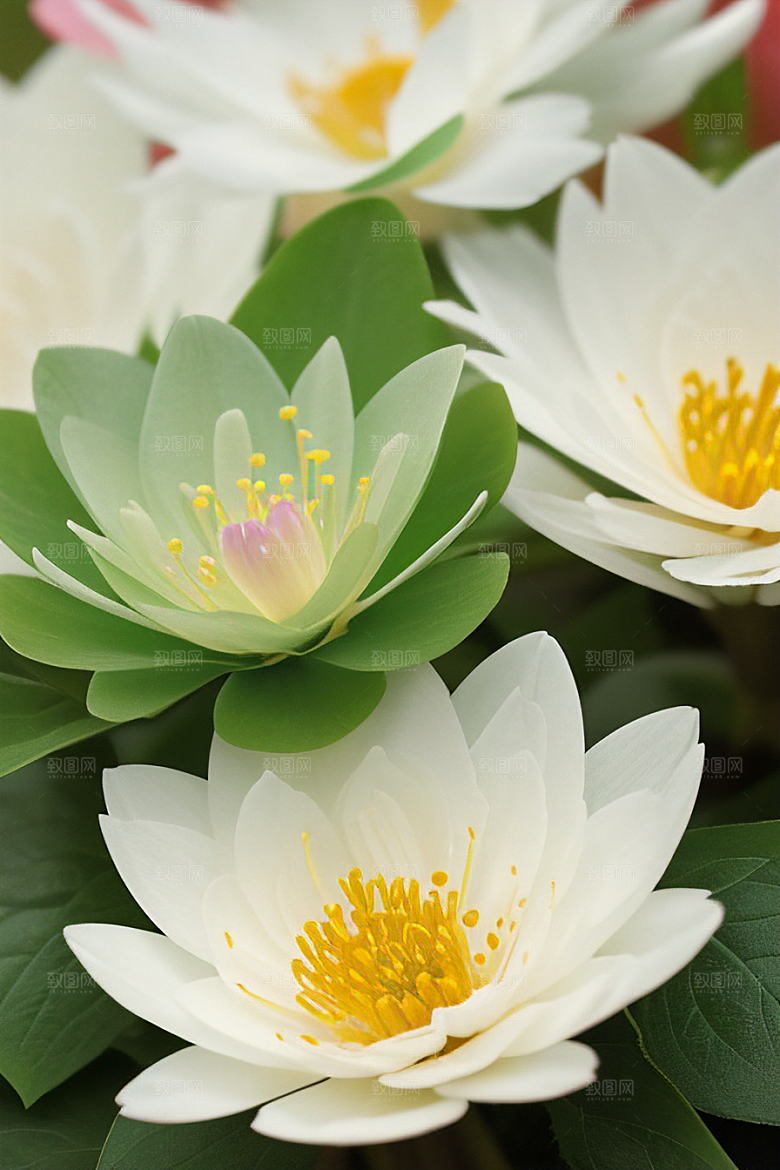 绿瓶插花大自然的精致呈现