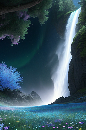 幻幽水晶瀑布星光盛宴