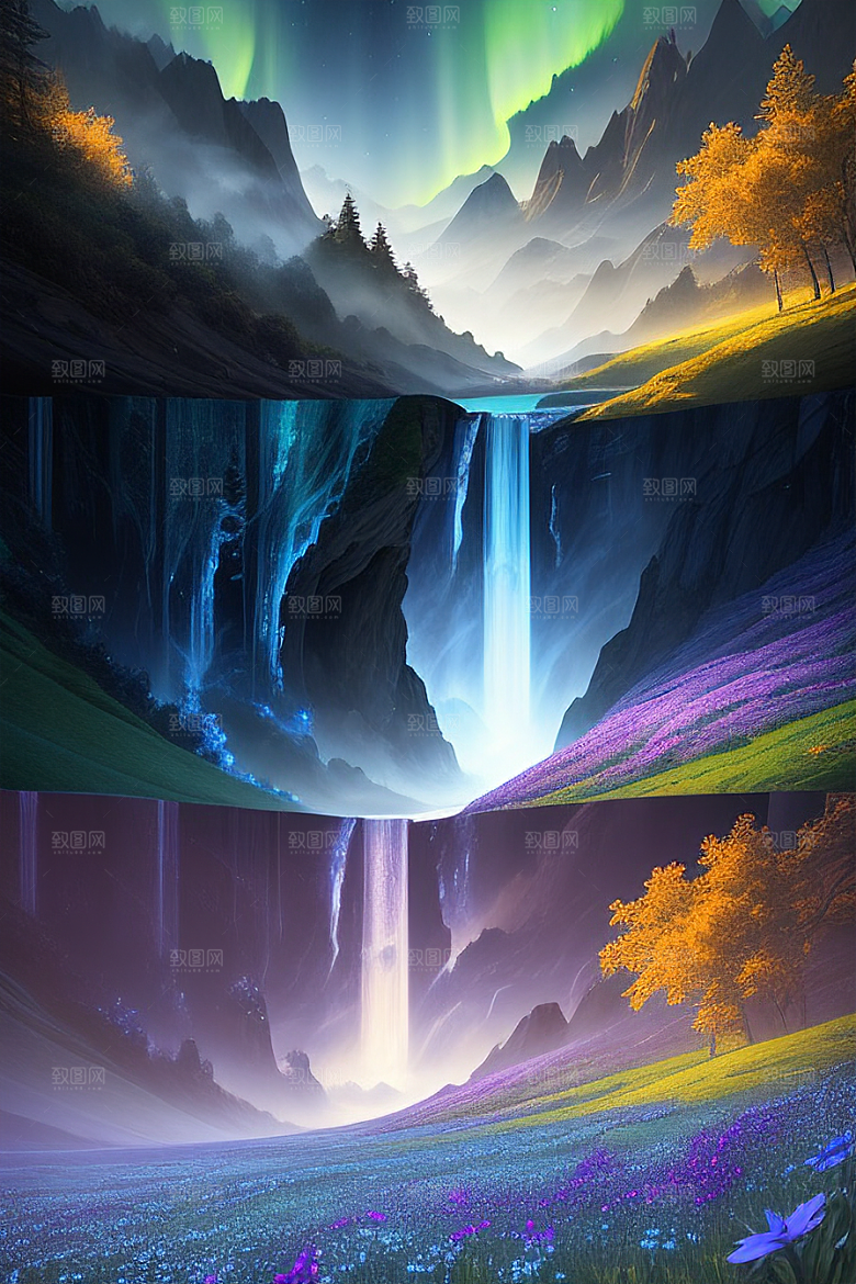 幻幽水晶瀑布星光盛宴