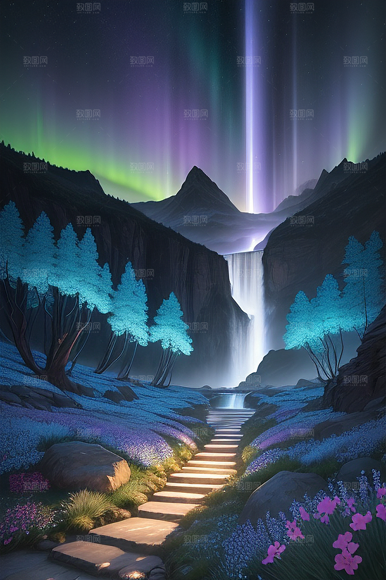 幻幽水晶瀑布星光盛宴