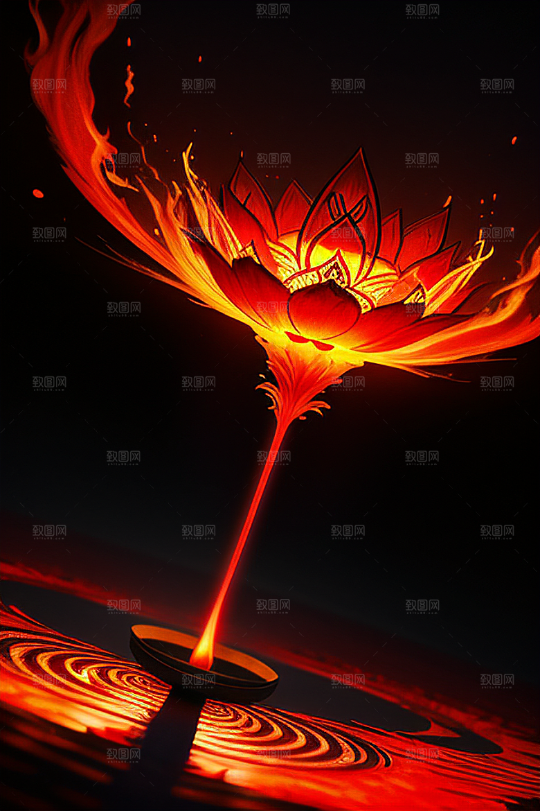 透明光芒红莲幻境