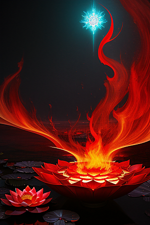 透明光芒红莲幻境