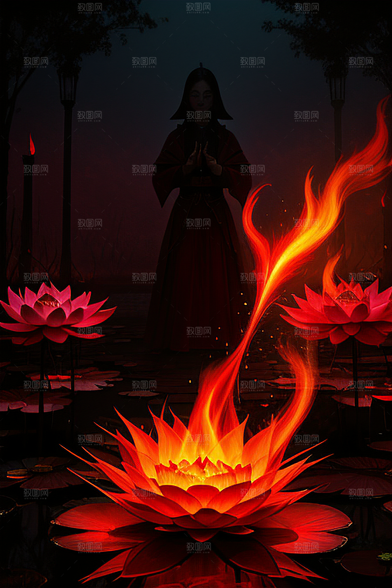 透明光芒红莲幻境