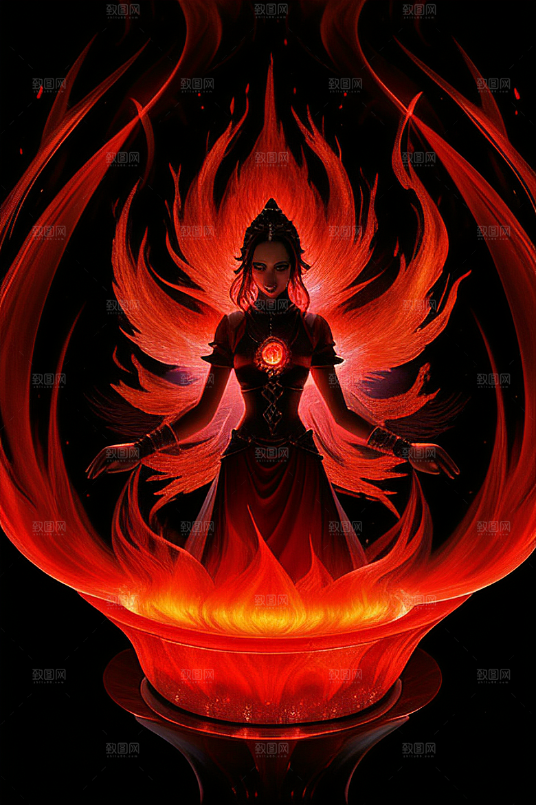 透明焰光红莲魔法