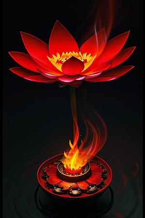 透明焰光红莲魔法