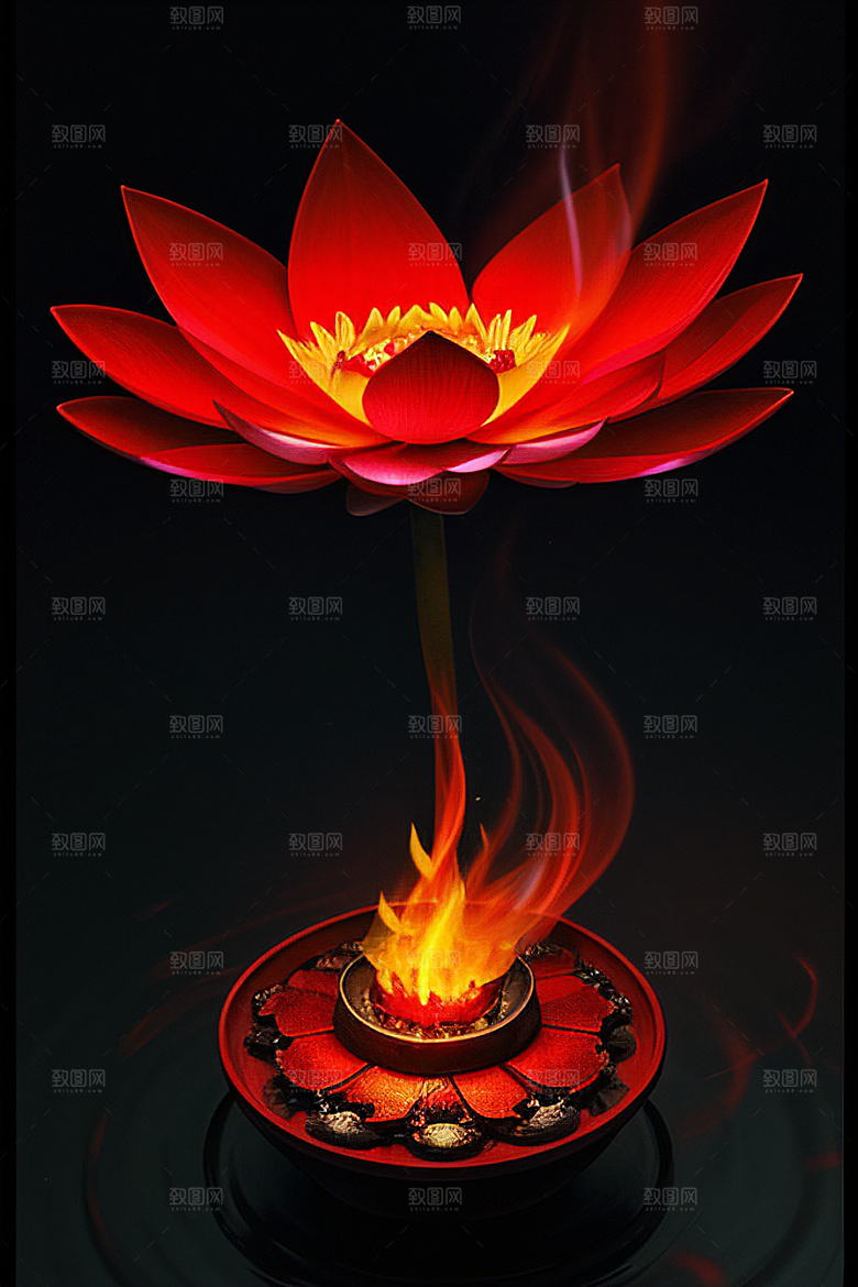 透明焰光红莲魔法