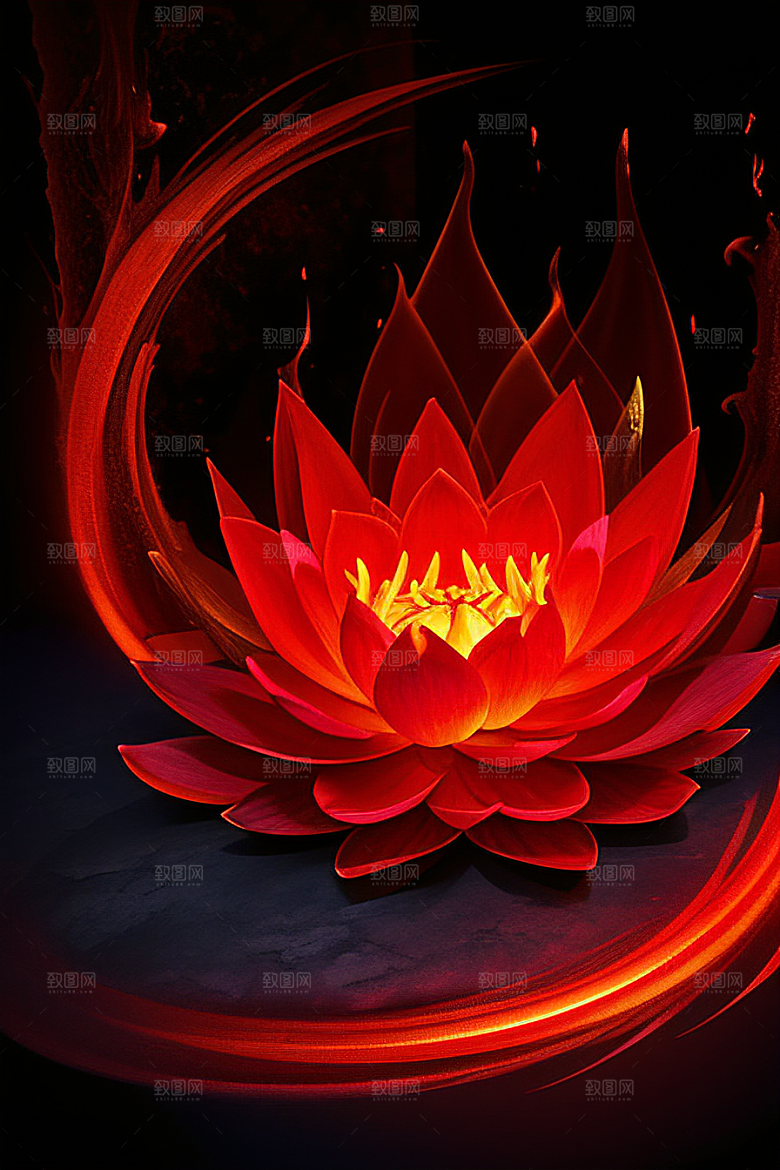 透明焰光红莲魔法