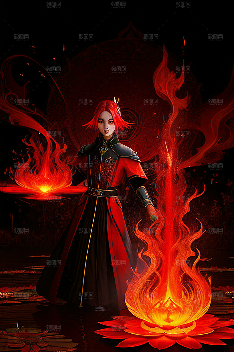 透明焰光红莲魔法