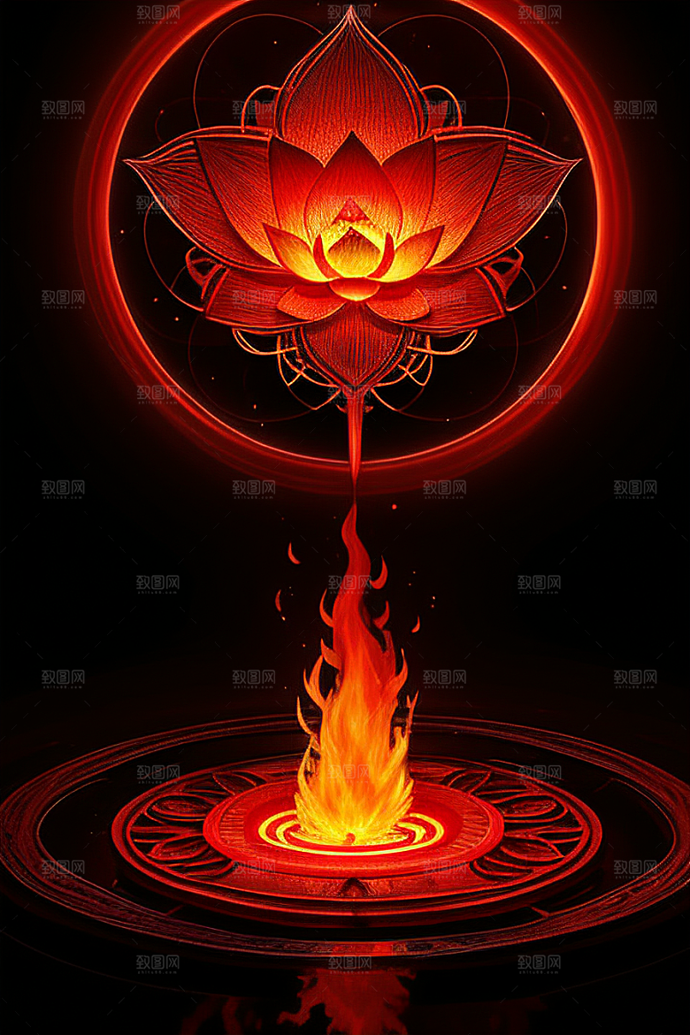 透明焰光红莲魔法