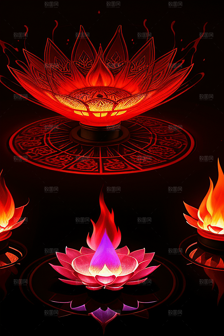 红莲光芒迷幻之焰
