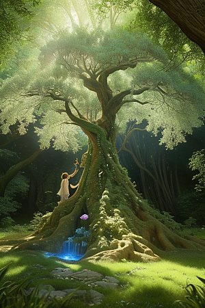 幻想与现实的交错生命之树的细节