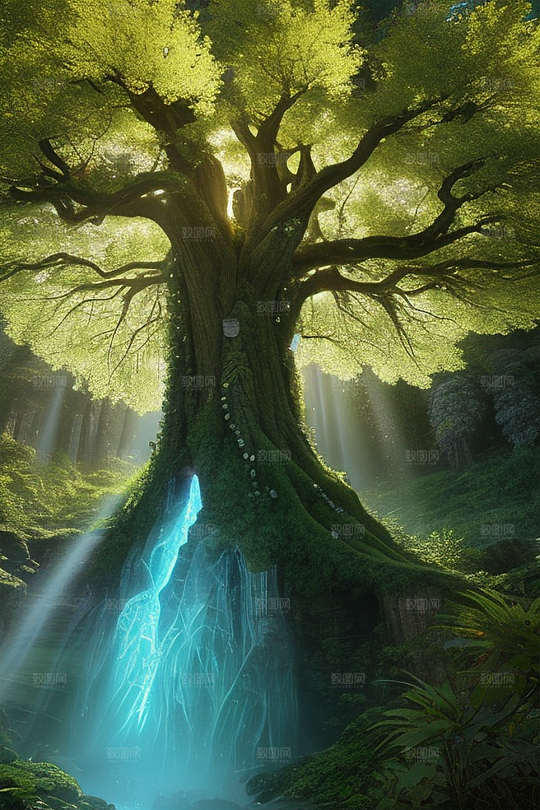 幻想与现实的交错生命之树的细节