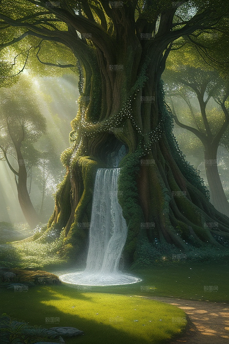 迷人景观生命之树的奇幻世界