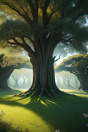 迷人景观生命之树的奇幻世界
