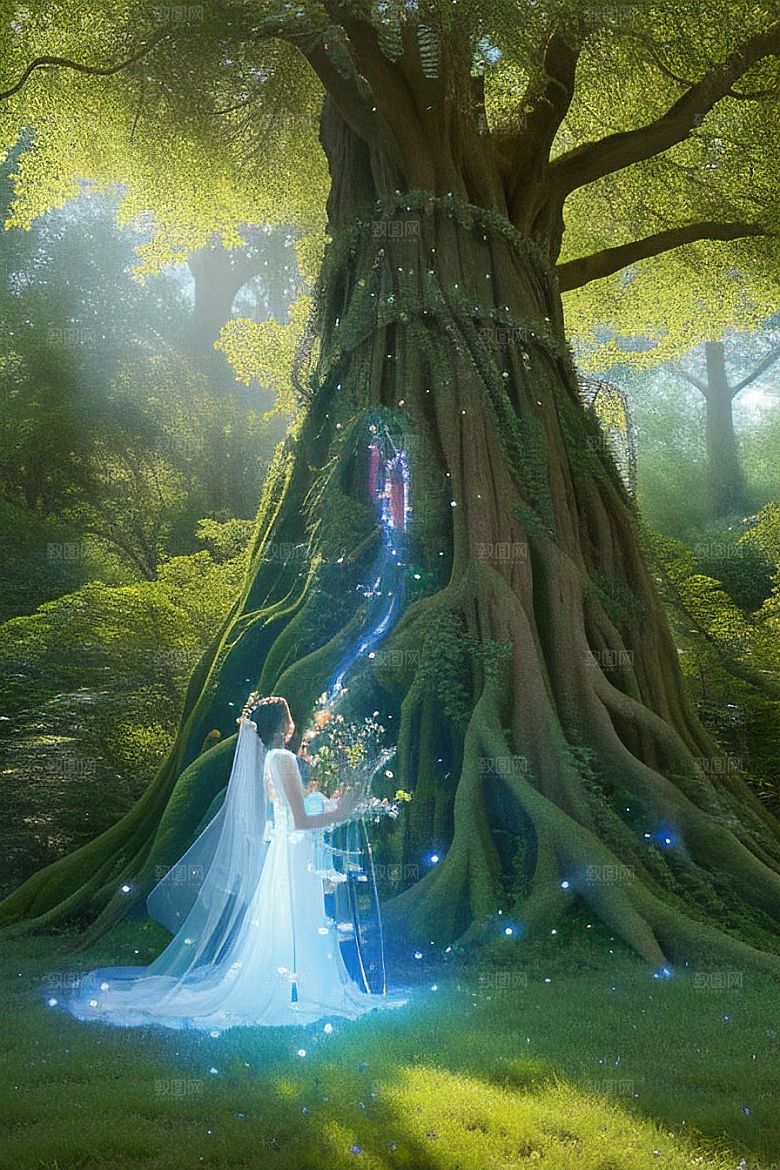 迷人景观生命之树的奇幻世界