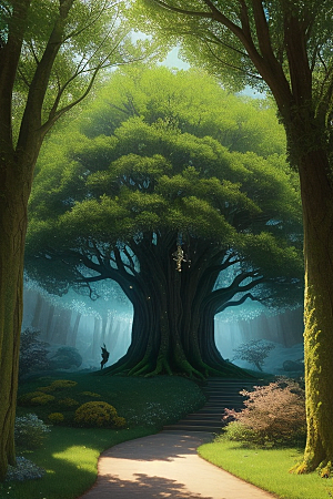 迷人景观生命之树的奇幻世界