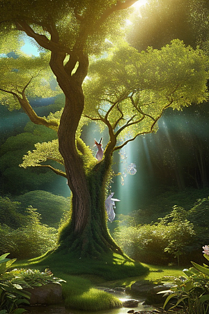 光与影的舞蹈生命之树的幻幽之美