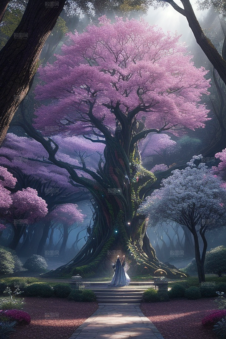 迷人景观生命之树的奇幻世界