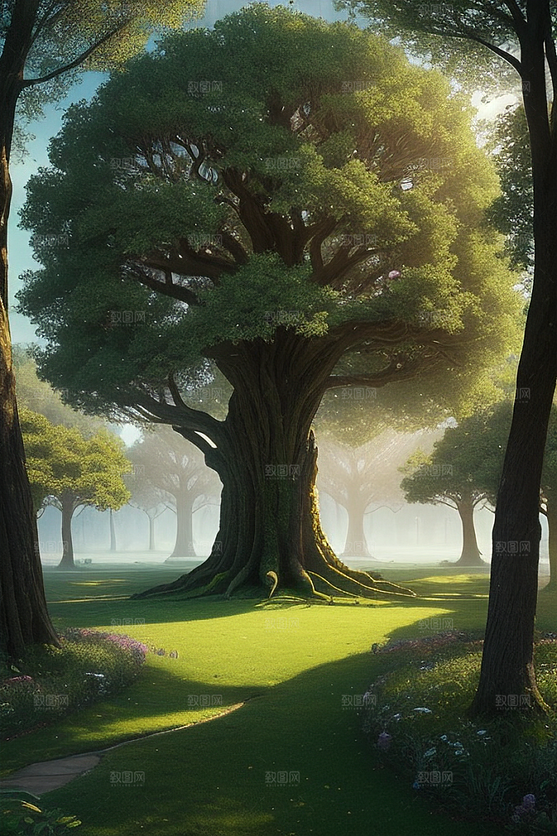 迷人景观生命之树的奇幻世界