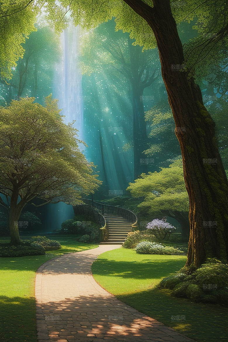 迷人景观生命之树的奇幻世界