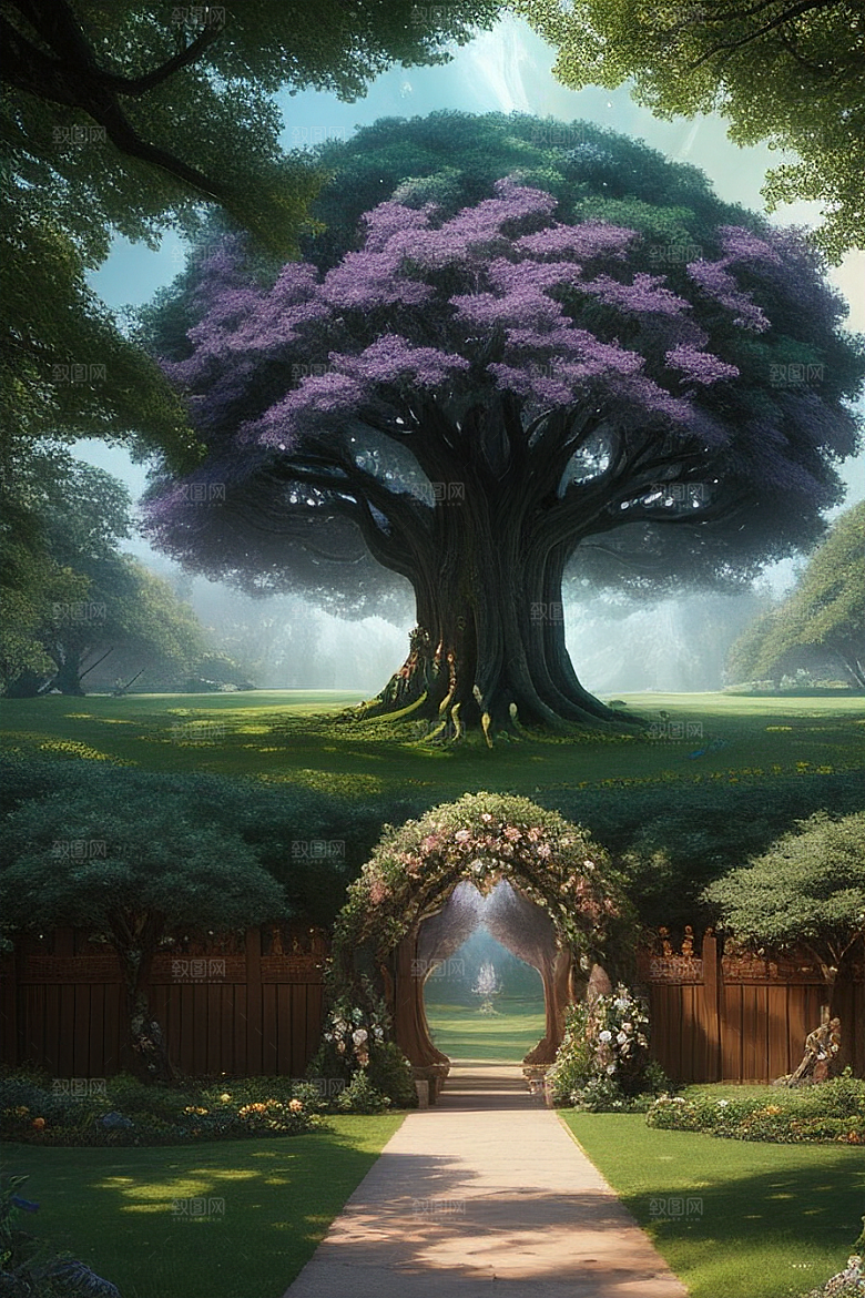 迷人景观生命之树的奇幻世界