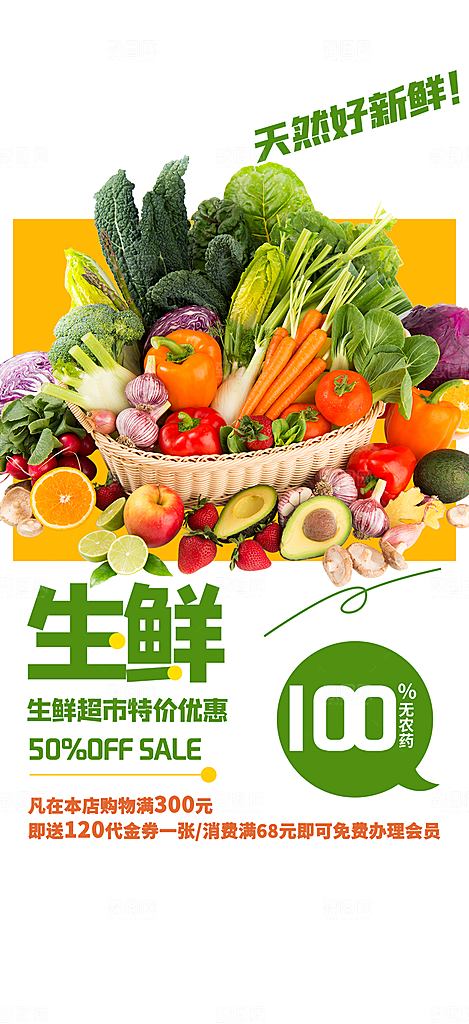 美食促销活动周年庆海报