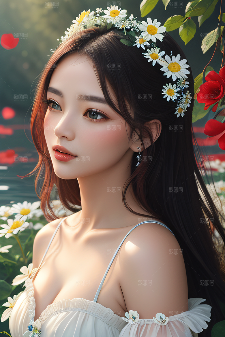 深海之花水下花瓣与心露交相辉映