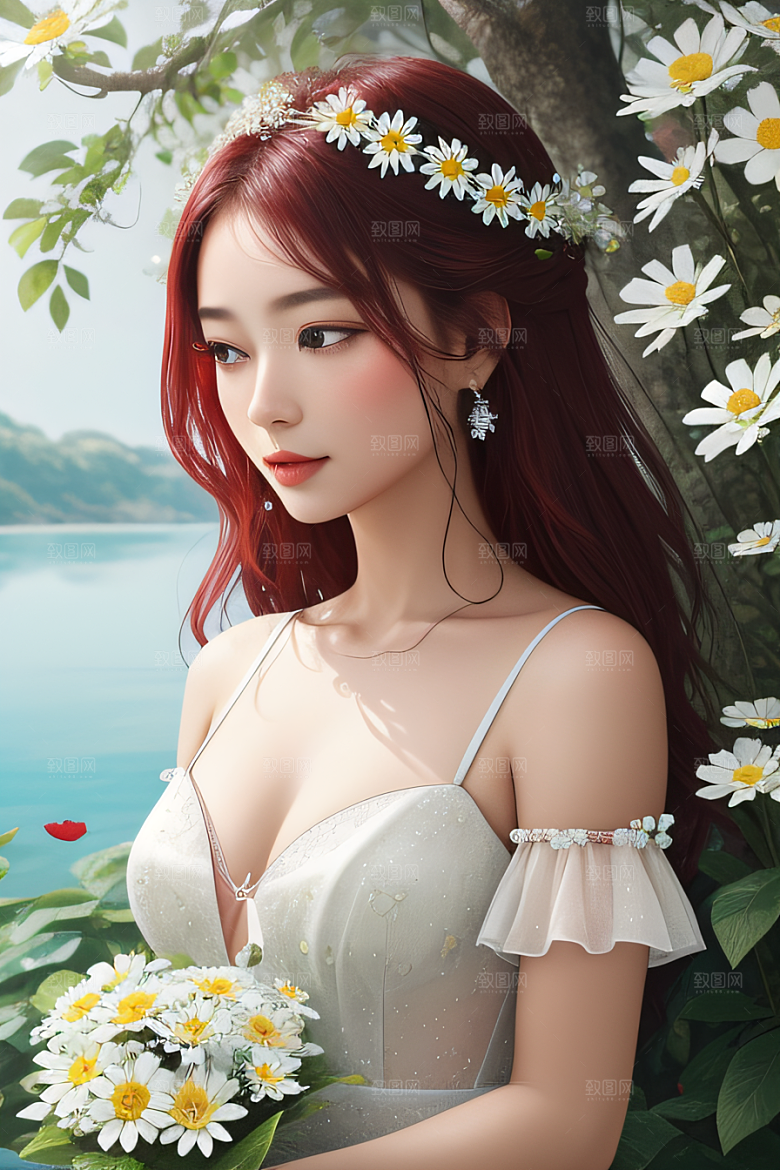 深海之花水下花瓣与露心交织