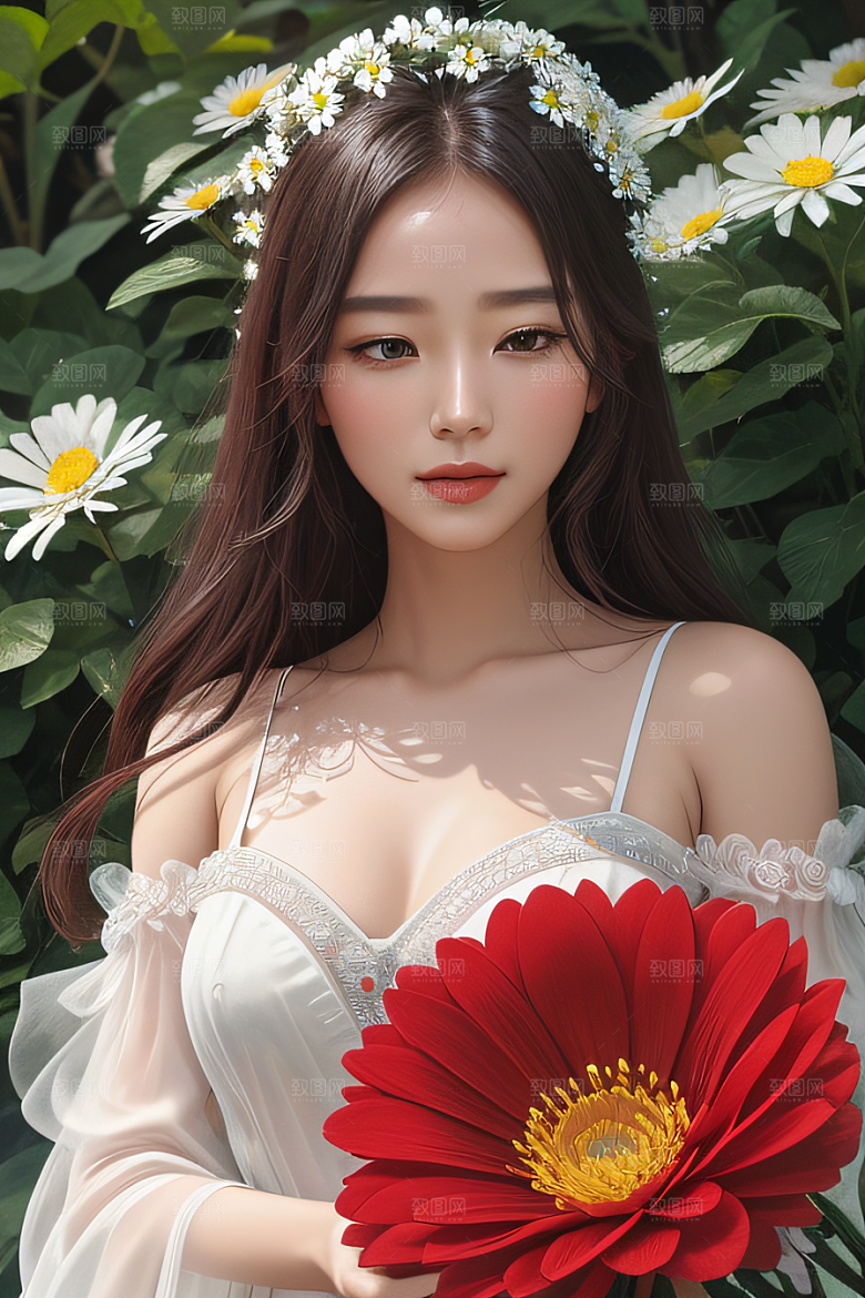 深海之花水下花瓣与露心交织