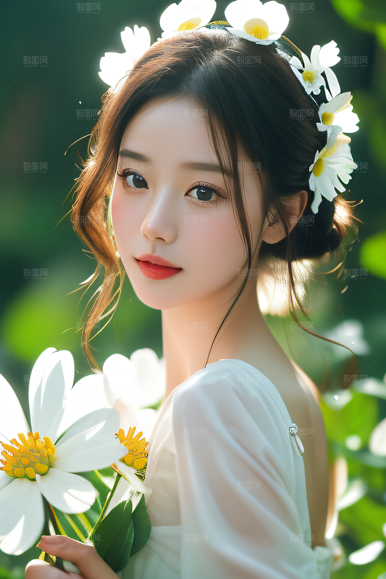 深海之花水下花瓣与露珠般的心