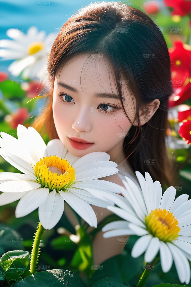 深海之花水下花瓣与心露交相辉映