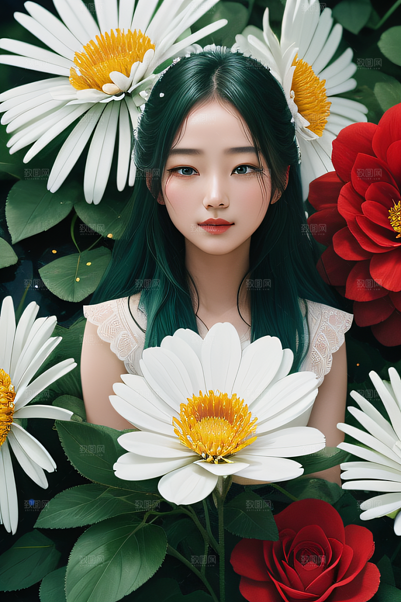 深海之花水下花瓣与心露交相辉映