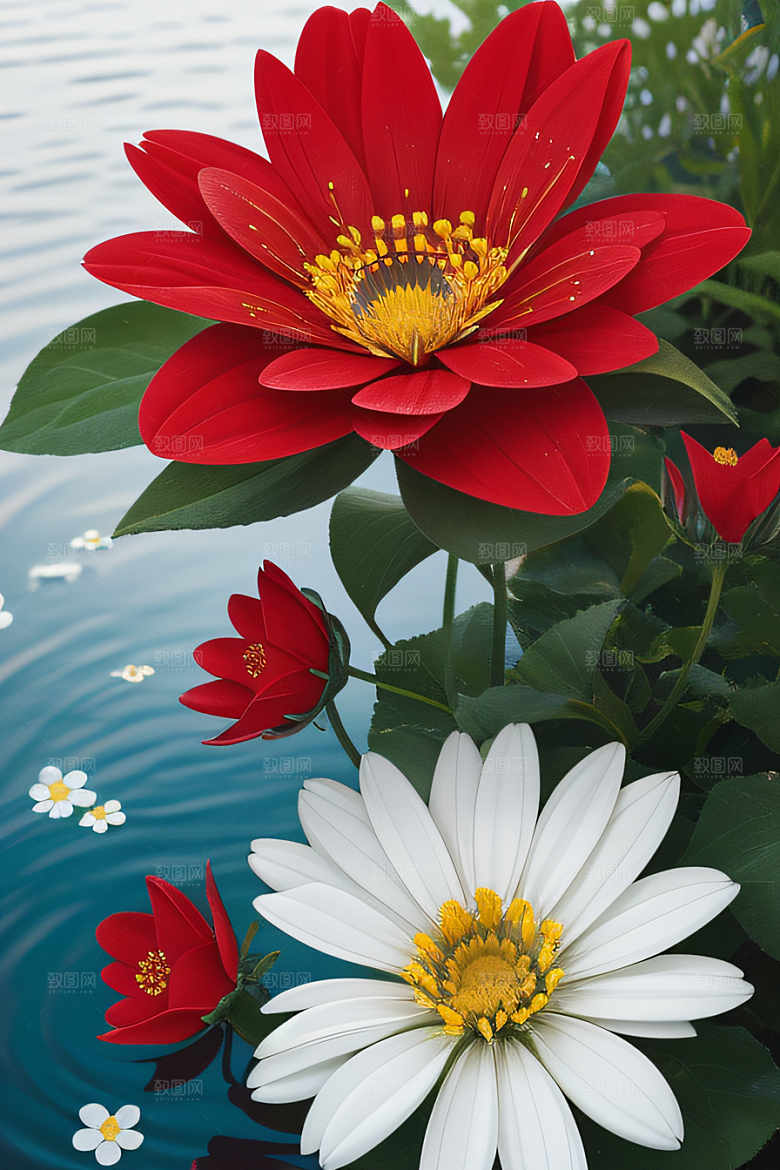 深海之花水下花瓣与心露交相辉映