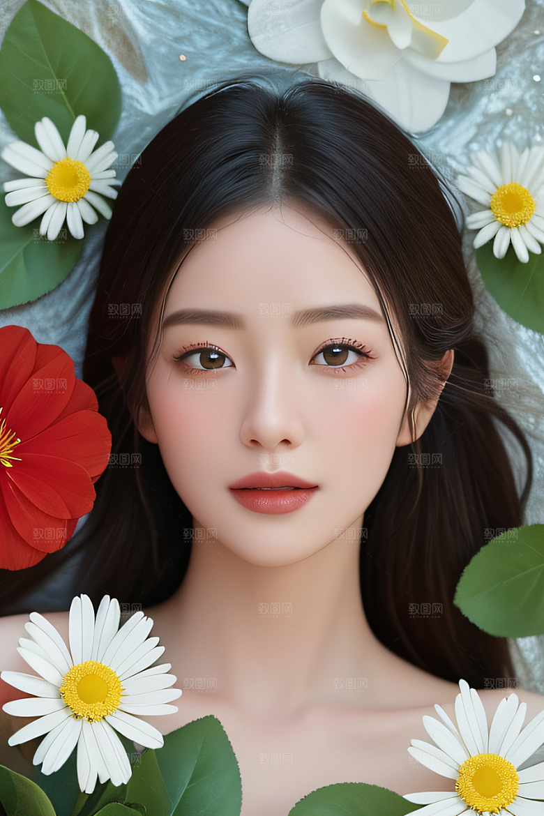 深海之花水下花瓣与心露交相辉映
