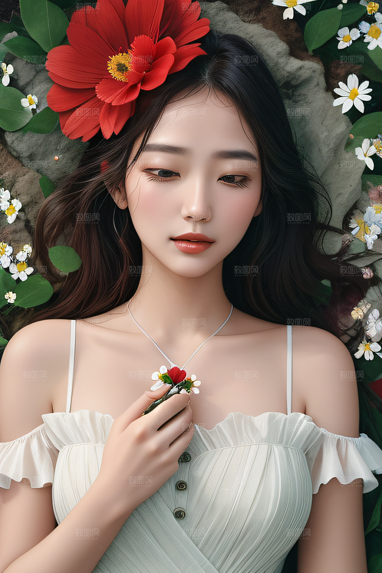 深海之花水下花瓣与心露交相辉映