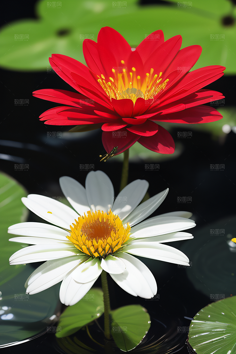 深海之花水下花瓣与心露交相辉映