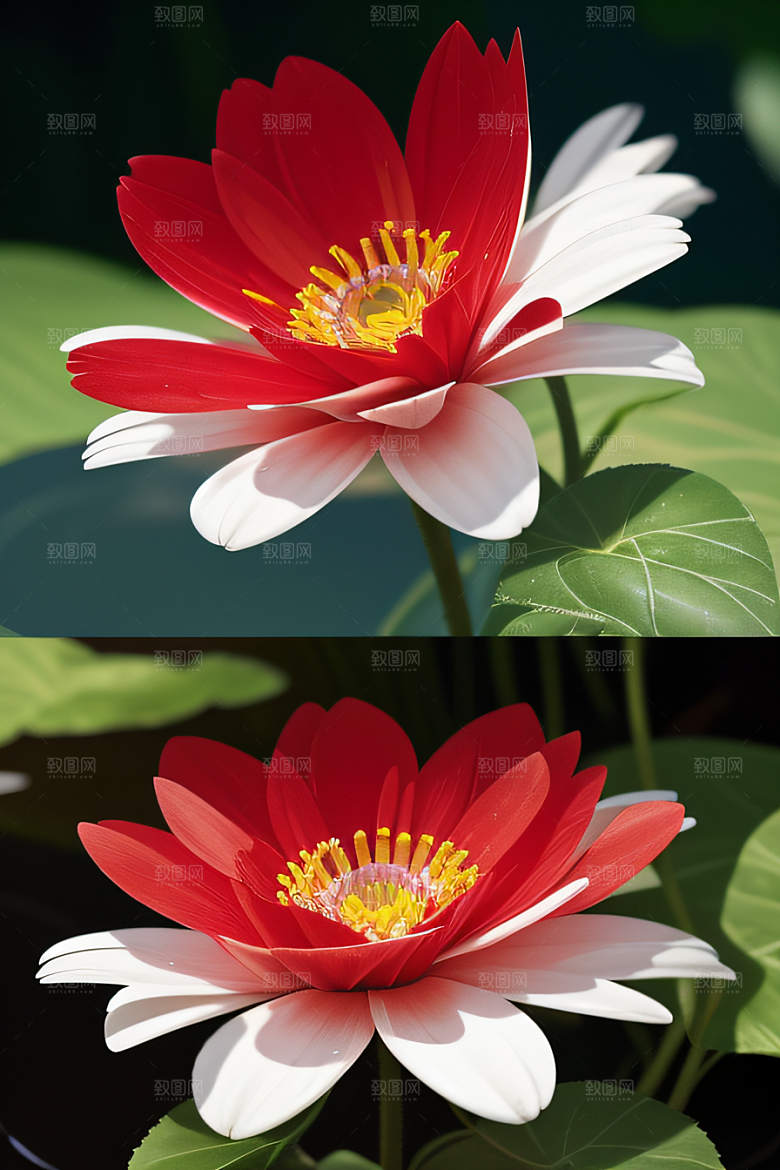 深海之花水下花瓣与心露交相辉映