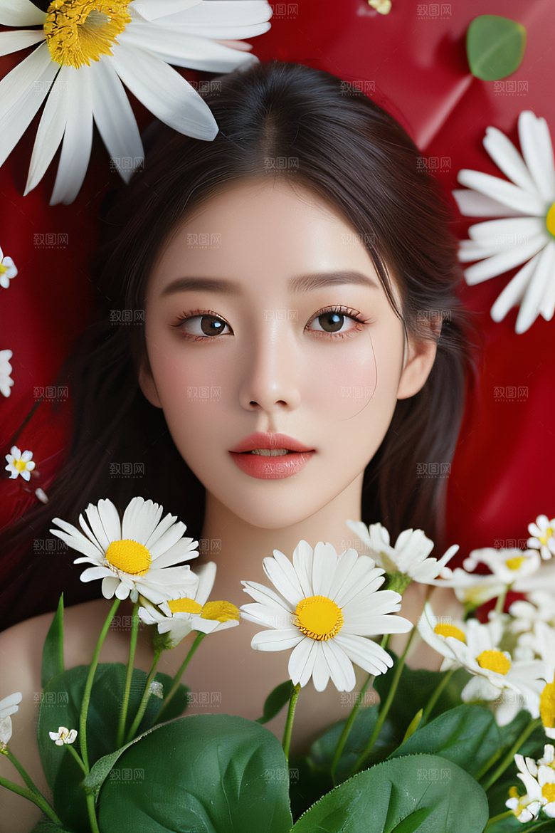 深海之花水下花瓣与露心交织