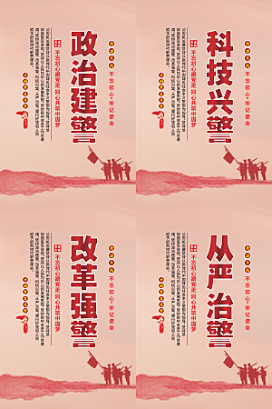 政治建警党建海报系列