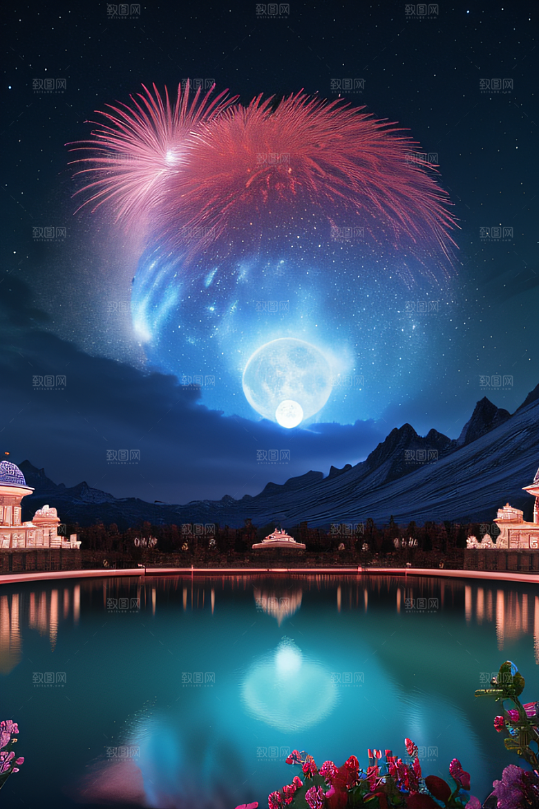 宫殿奇谭璀璨夺目的蓝色玫瑰