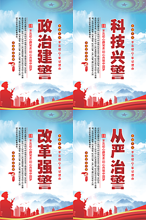 政治建警党建海报