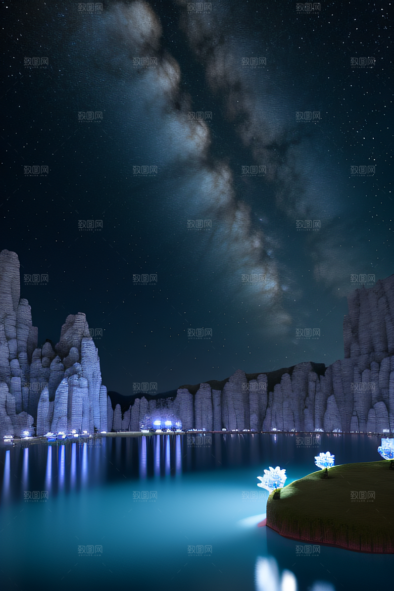 月光之池红移渲染的CGI天空奇观