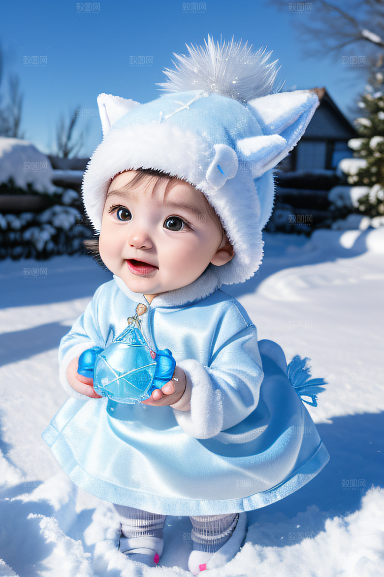 可爱宝贝猫咪变身雪后女王皮克斯之美