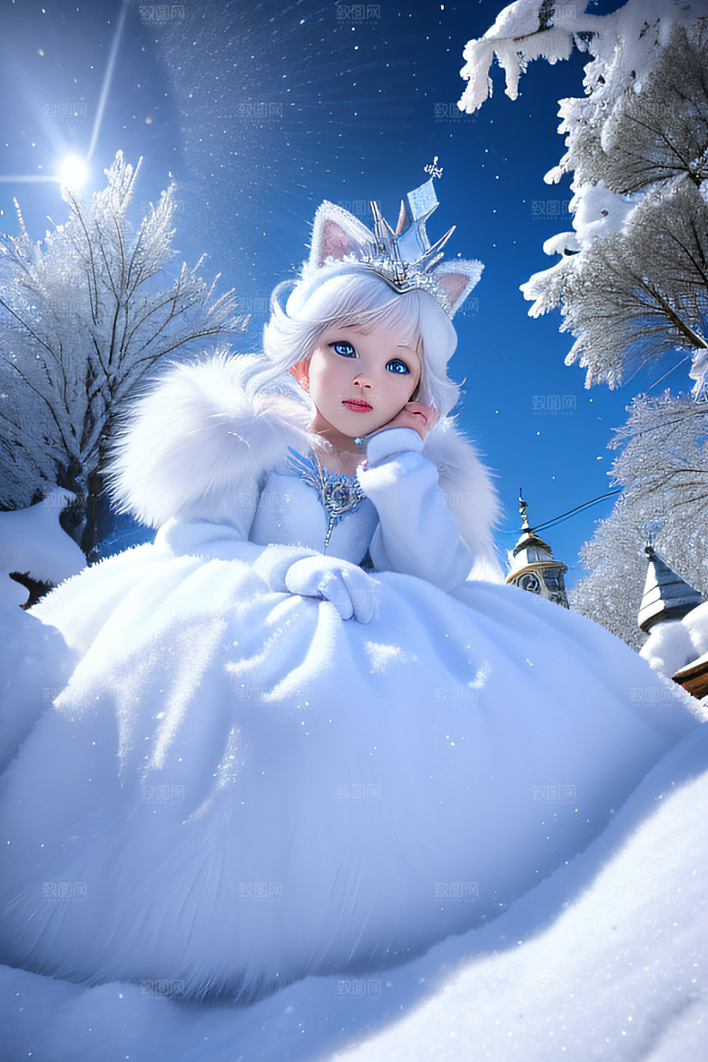 可爱宝贝猫咪变身雪后女王皮克斯之美