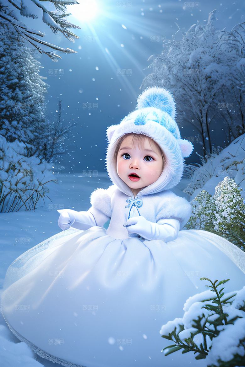 可爱宝贝猫咪变身雪后女王皮克斯之美