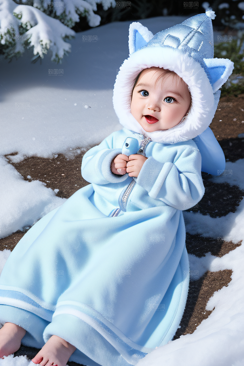 小猫咪化身皮克斯风格雪后女王迷人可爱